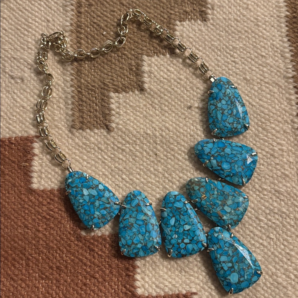 Kendra Scott Bronze Veined Turquoise Harlow - Picture 3 of 6
